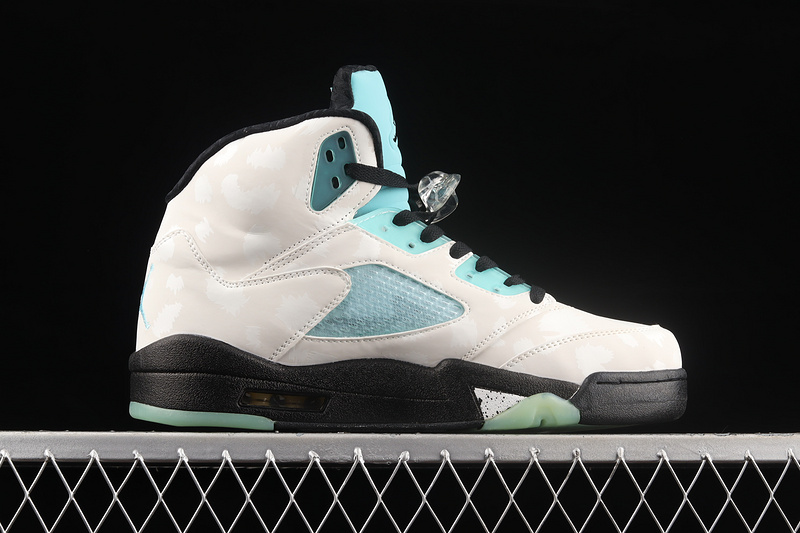 Air Jordan 5 Retro White/Black/White/Island Green 15