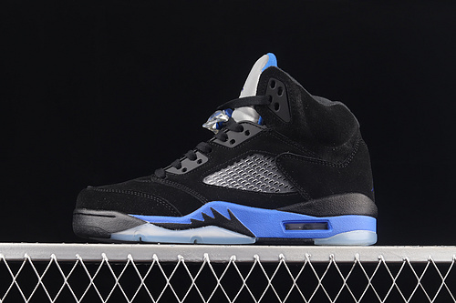 Air Jordan 5 Retro Black/Racer Blue/Reflective Silver 33