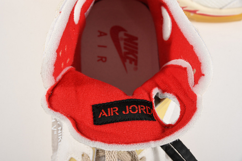 Ow X Air Jordan 5 White/Fire Red 19