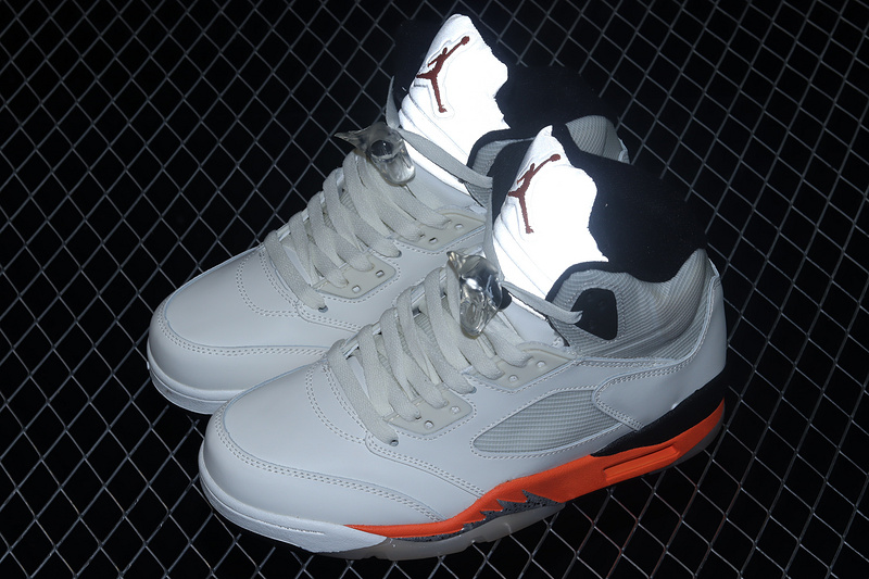 Air Jordan 5 Retro Shattered Backboard Sail/Orange Blaze/Metallic Silver/Black 13