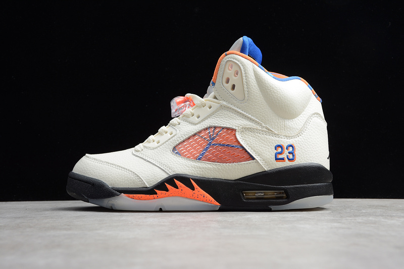 Gz Air Jordan 5 Retro International Flight Sail/Racer Blue-Cone-Black 17