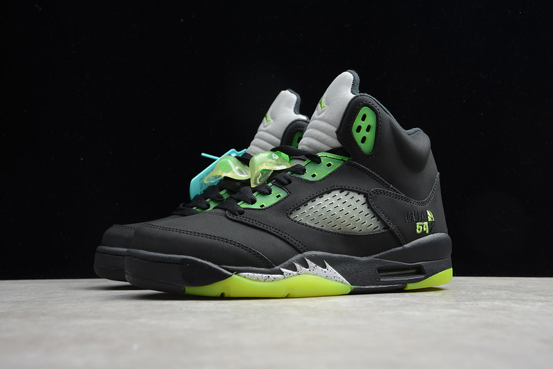 Gz Air Jordan 5 Retro Og Quai 54 Black/Fluorescent Green 19