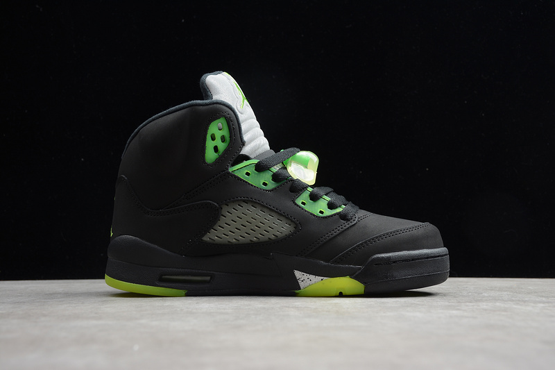 Gz Air Jordan 5 Retro Og Quai 54 Black/Fluorescent Green 23