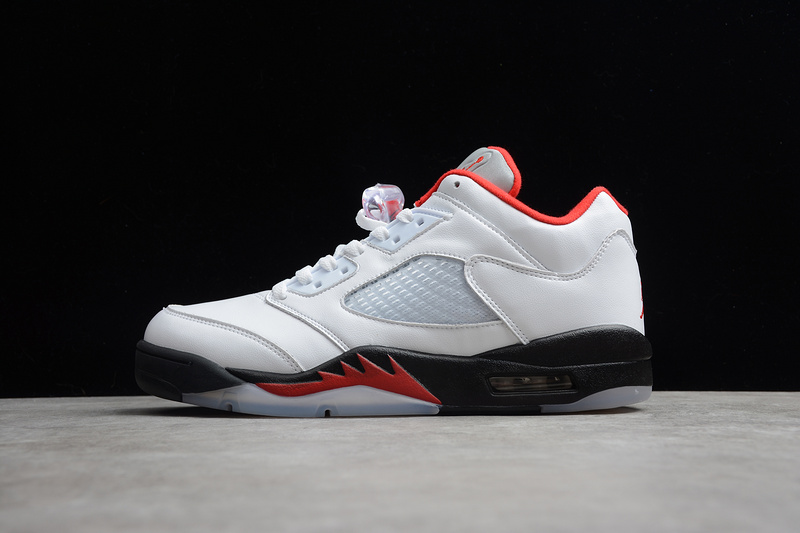 Gz Air Jordan 5 Low Golf White/Black-Metallic Silver-Fire Red 3