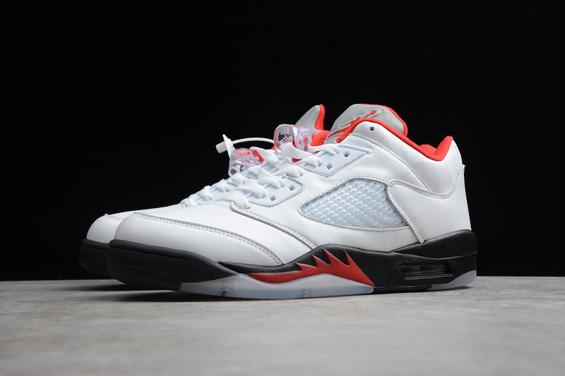 Gz Air Jordan 5 Low Golf White/Black-Metallic Silver-Fire Red 27