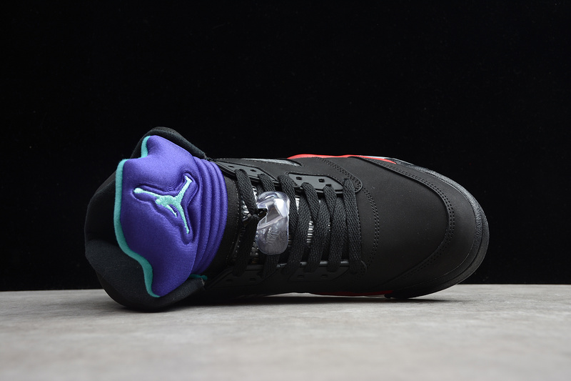 Gz Air Jordan 5 Top 3 Black/Fire Red-Grape Ice-New Emerald 13