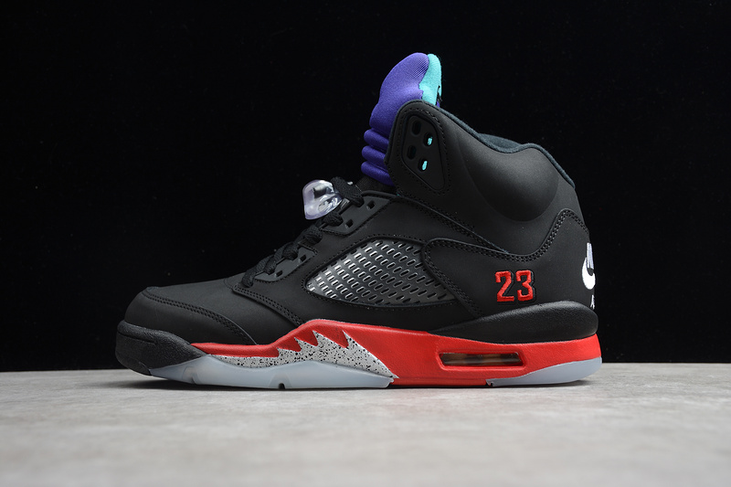 Gz Air Jordan 5 Top 3 Black/Fire Red-Grape Ice-New Emerald 25