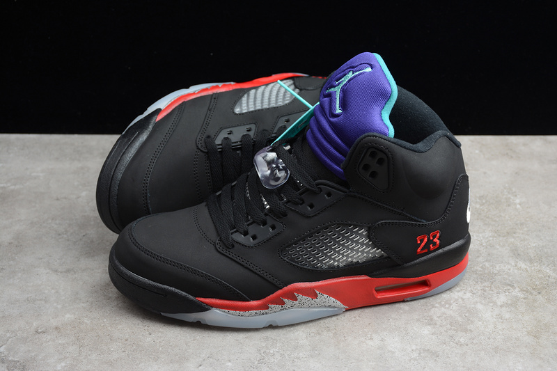 Gz Air Jordan 5 Top 3 Black/Fire Red-Grape Ice-New Emerald 27