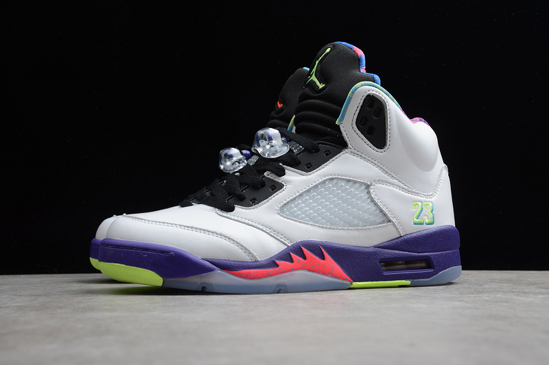 Gz Air Jordan 5 Retro Alternate Bel-Air White/Black/Purple 5