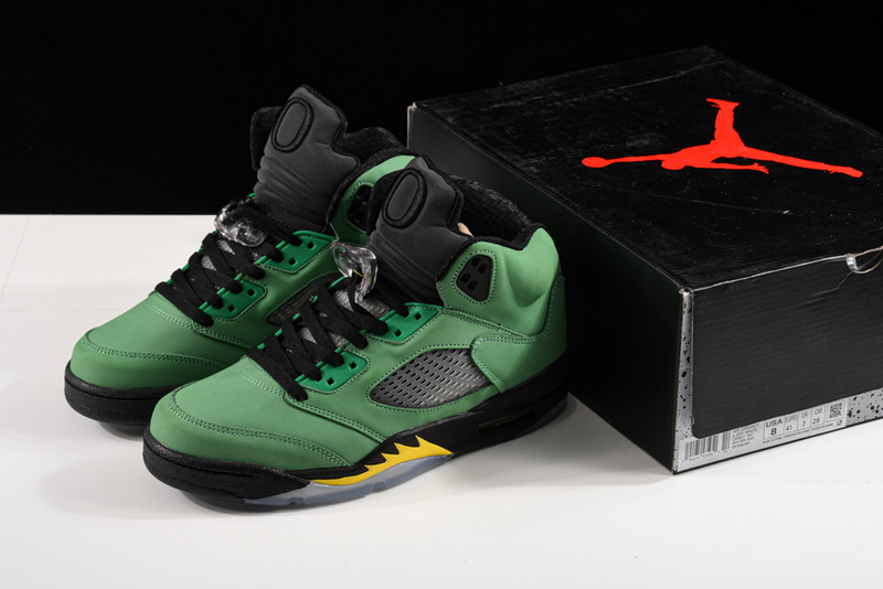 Air Jordan 5 Retro Se Oregon Apple Green/Black-Yellow Strike-Black 19