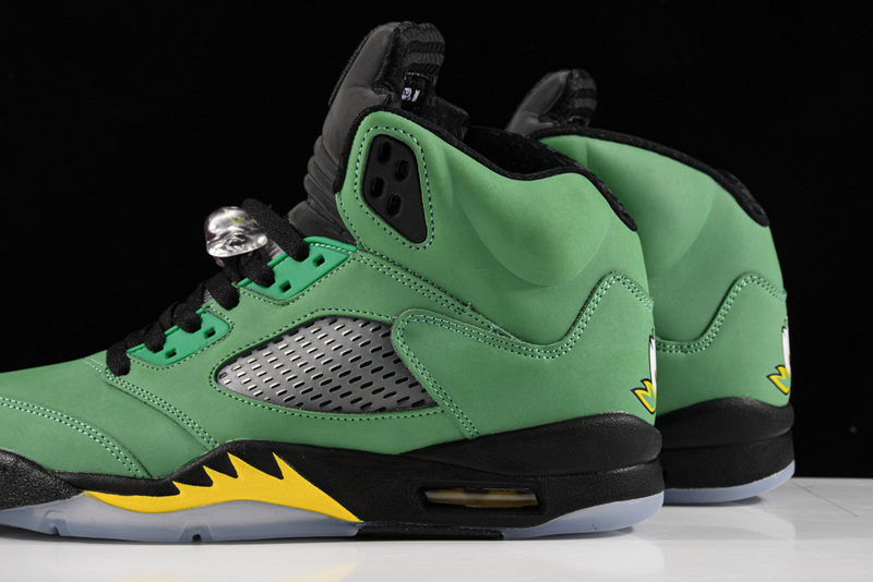 Air Jordan 5 Retro Se Oregon Apple Green/Black-Yellow Strike-Black 23