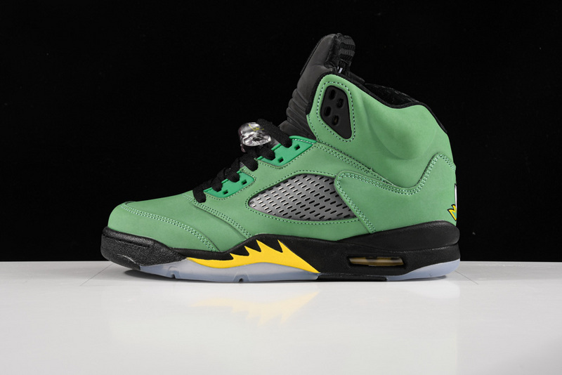 Air Jordan 5 Retro Se Oregon Apple Green/Black-Yellow Strike-Black 35