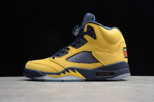 Gz Air Jordan 5 Sp Amarillo/College Navy-Amarillo 9