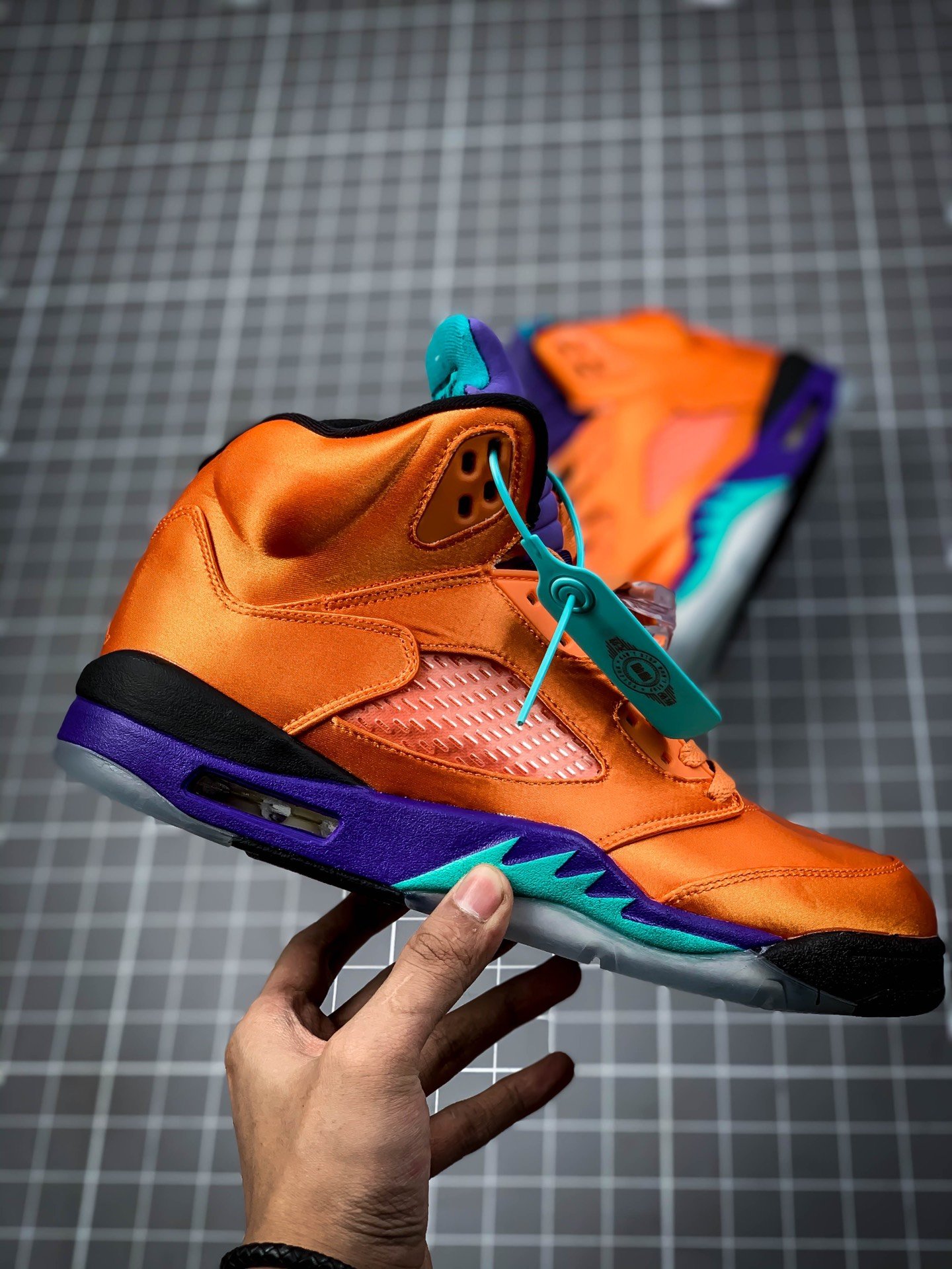 Air Jordan 5 Retro Orange/Black/Purple 9