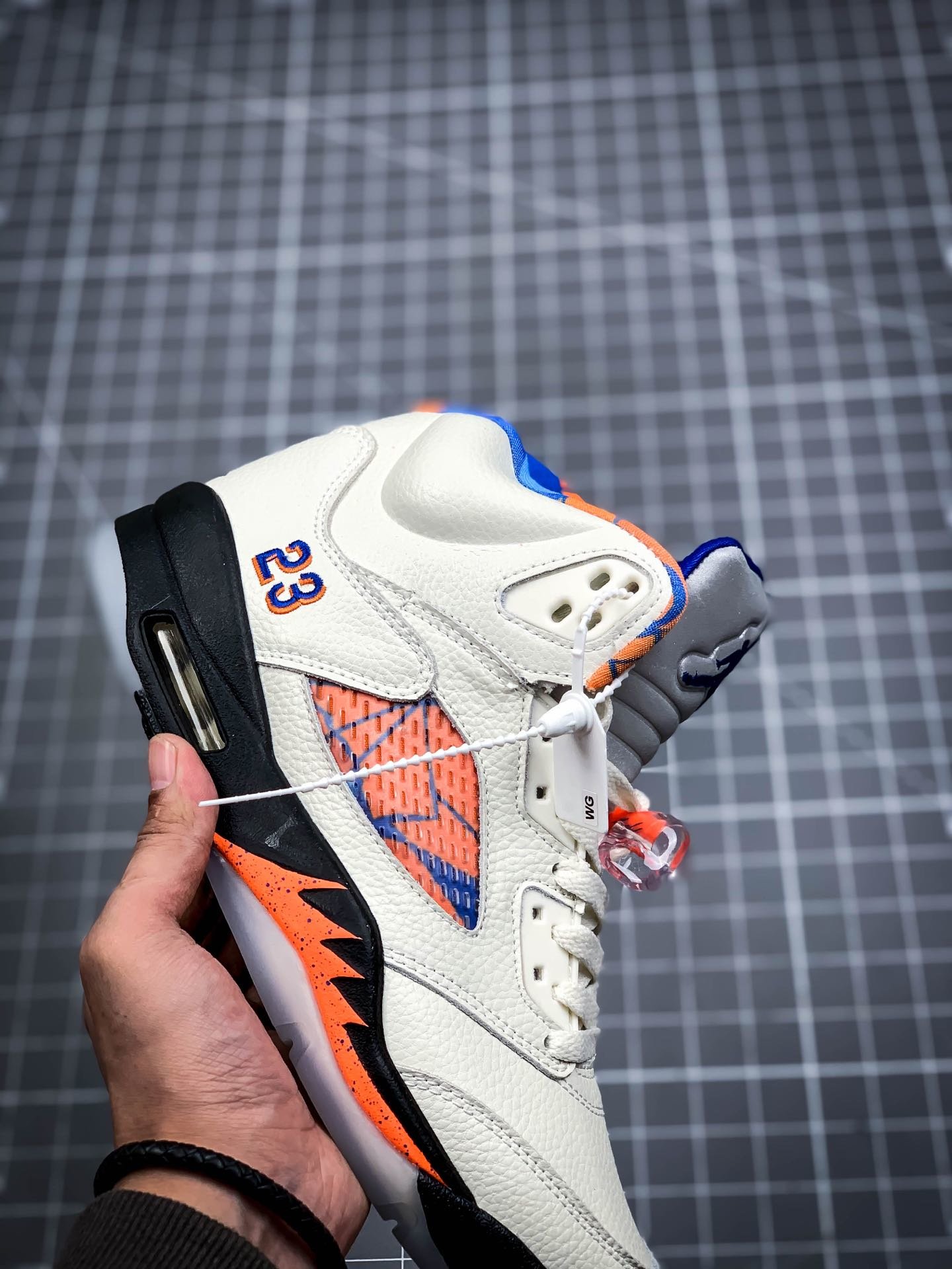 Air Jordan 5 Retro International Flight Sail/Racer Blue-Cone-Black 13