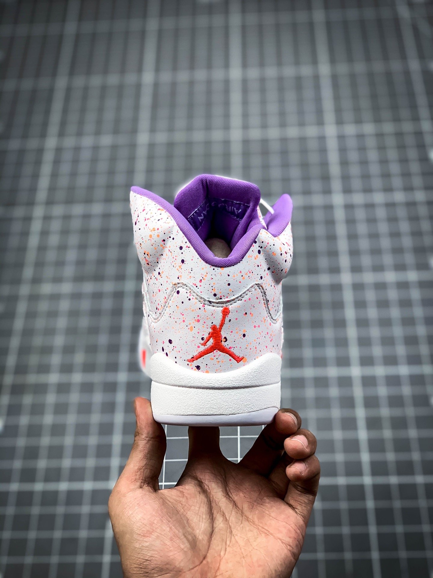 Air Jordan 5 Gs Easter White/Laser Crimson-Voltage Purple 9