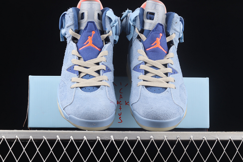 Travis Scott X Air Jordan 6 Cerulean Blue/Blue/Blue 13