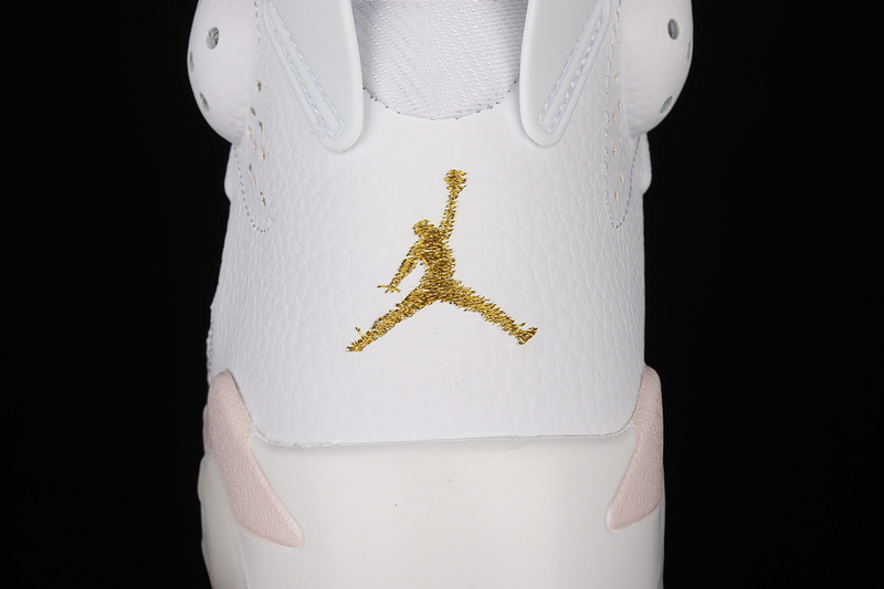 Air Jordan 6 Retro Gold Hoops White/Sail/Metallic Gold/Barely Rose 9