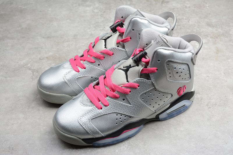 Air Jordan 6 Retro Gs Valentines Day Grey/Pink/Black 11