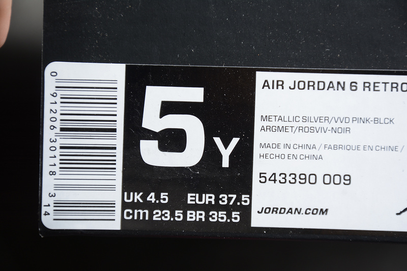 Air Jordan 6 Retro Gs Valentines Day Grey/Pink/Black 15