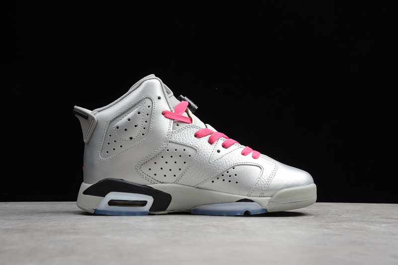 Air Jordan 6 Retro Gs Valentines Day Grey/Pink/Black 23