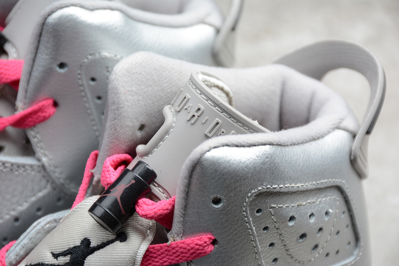 Air Jordan 6 Retro Gs Valentines Day Grey/Pink/Black 25