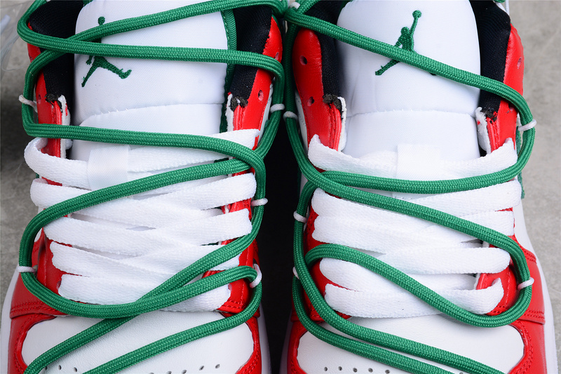 Air Jordan 1 Low Christmas White/Lucky Green/Red 5