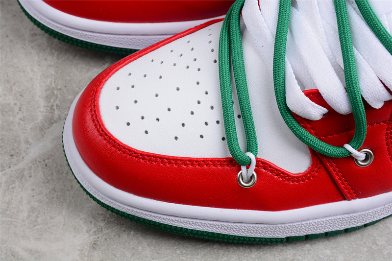 Air Jordan 1 Low Christmas White/Lucky Green/Red 27