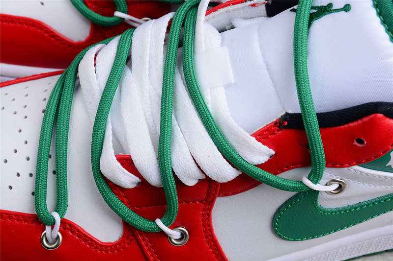 Air Jordan 1 Low Christmas White/Lucky Green/Red 33