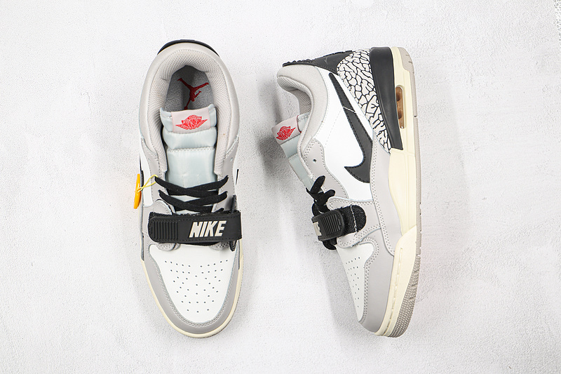 Jordan Legacy 312 Low Summit White/Fire Red-Tech Grey-Black 17