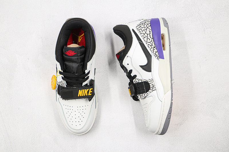 Jordan Legacy 312 Low Lakers White/Black/Purple 5