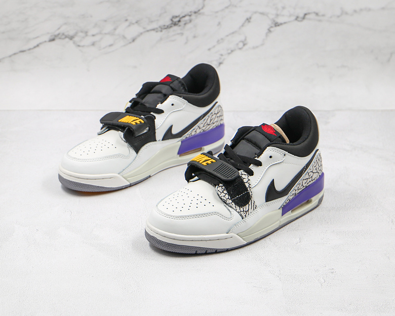 Jordan Legacy 312 Low Lakers White/Black/Purple 11