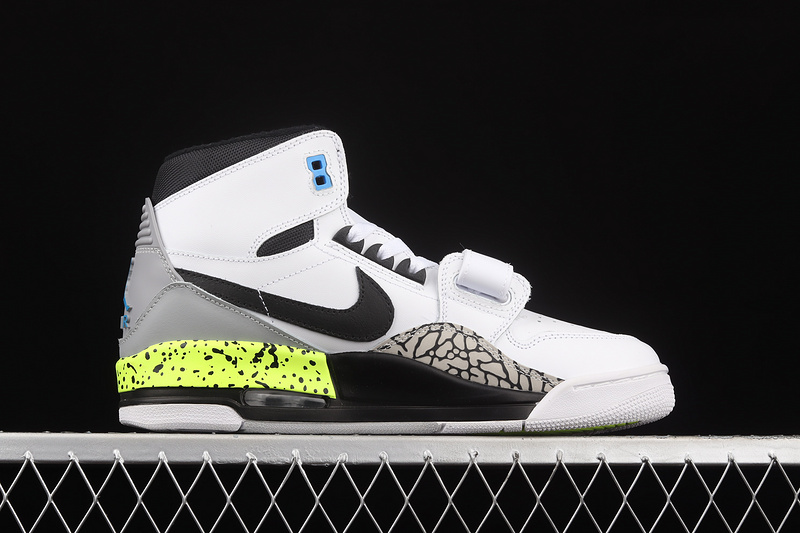 Just Don X Jordan Legacy 312 Billy Hoyle White/Black-Volt-Vivid Blue-Wolf Grey 7