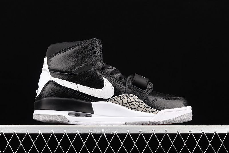 Air Jordan Legacy 312 Black Cement Black/Black/White 9