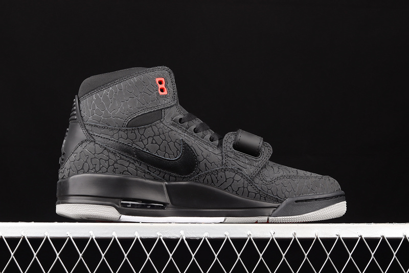 Jordan Legacy 312 Elephant Print Black/Black/Varsity Red 3