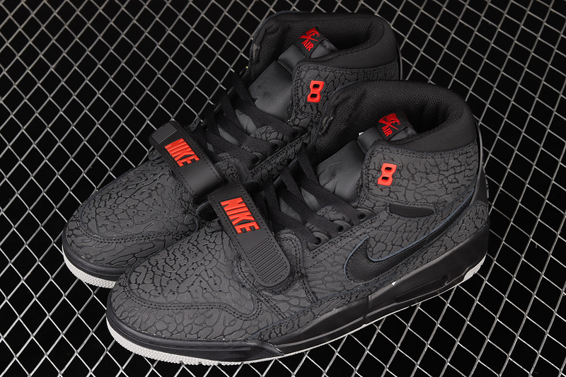 Jordan Legacy 312 Elephant Print Black/Black/Varsity Red 5