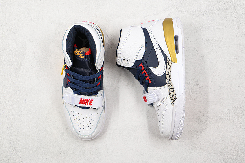 Air Jordan Legacy 312 Dream Team White/Midnight Navy-Team Red-Metallic Gold 5