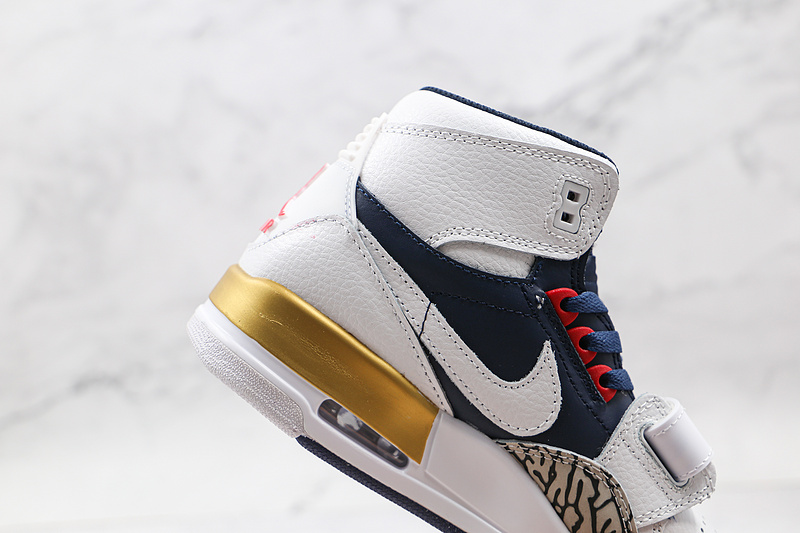 Air Jordan Legacy 312 Dream Team White/Midnight Navy-Team Red-Metallic Gold 13