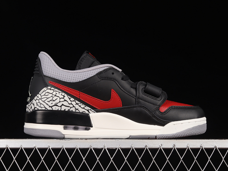 Air Jordan Legacy 312 Low Black/Black-Cement Grey-Gym Red 25