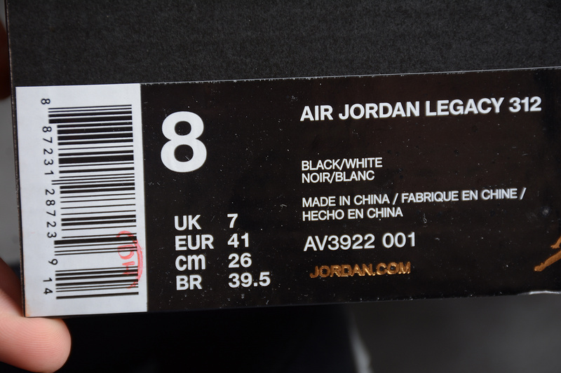 Air Jordan Legacy 312 Black/White 15