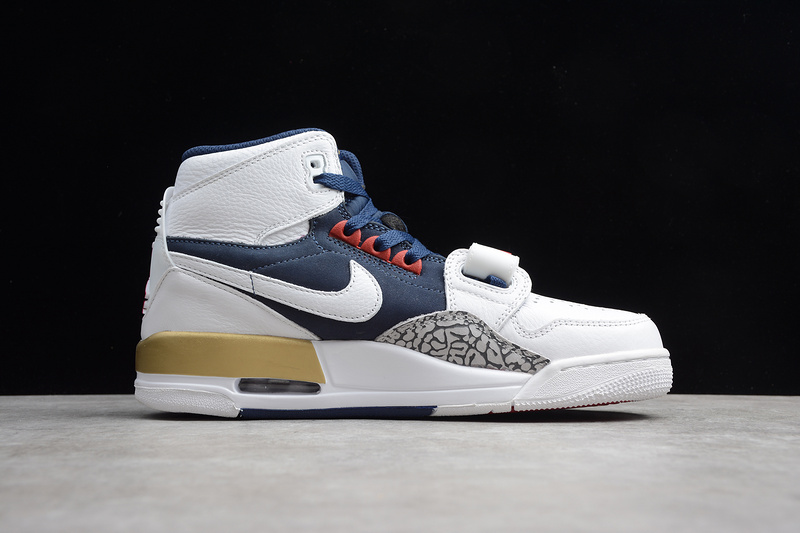 Air Jordan Legacy 312 Olympic White/Midnight Navy/Red 7