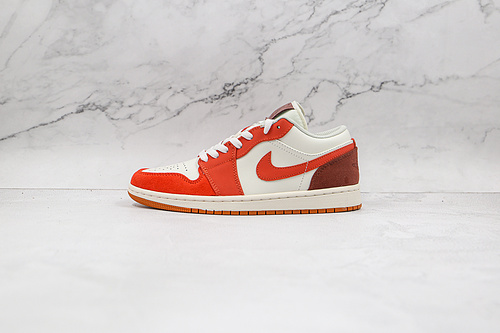 Air Jordan 1 Low White/White/Orange 7