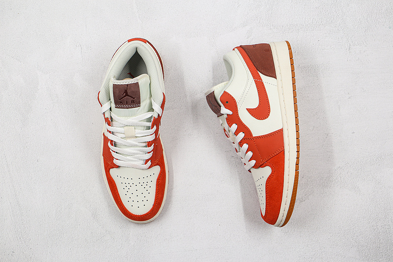 Air Jordan 1 Low White/White/Orange 19