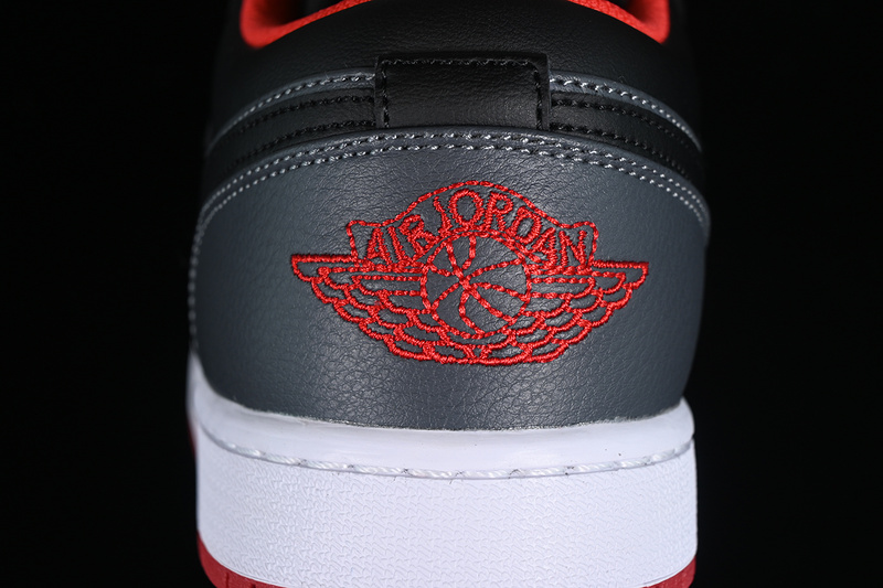 Air Jordan 1 Retro Low Black/Gym Red-Dark Grey 3