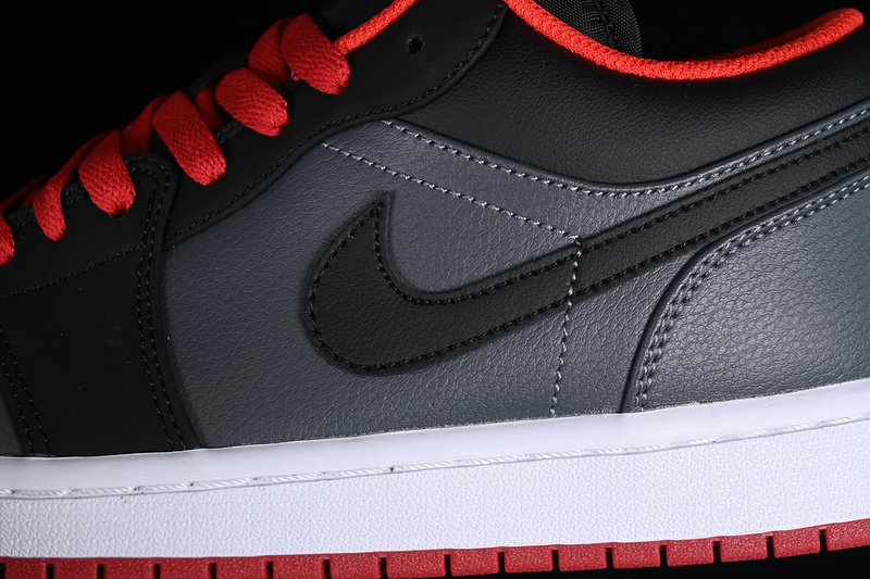 Air Jordan 1 Retro Low Black/Gym Red-Dark Grey 7