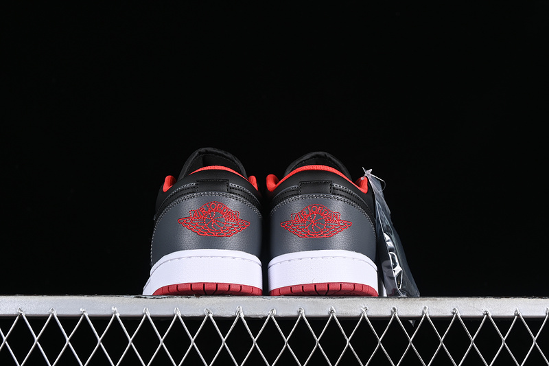 Air Jordan 1 Retro Low Black/Gym Red-Dark Grey 11