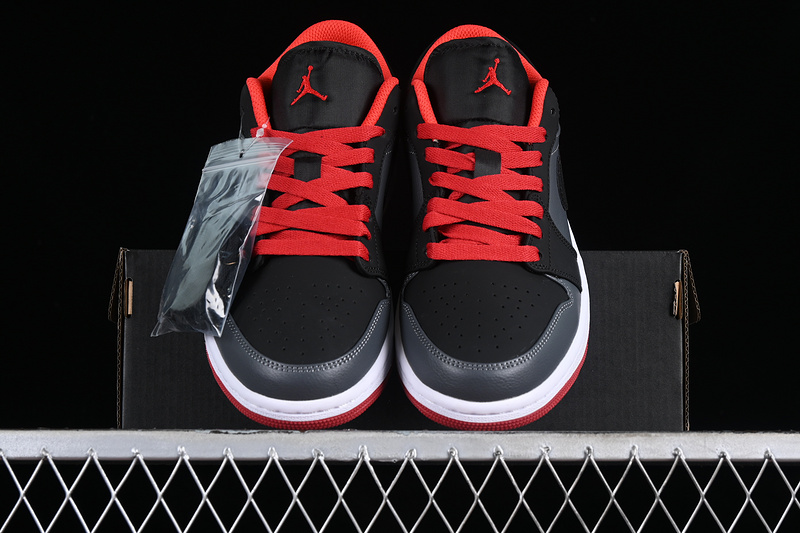 Air Jordan 1 Retro Low Black/Gym Red-Dark Grey 13