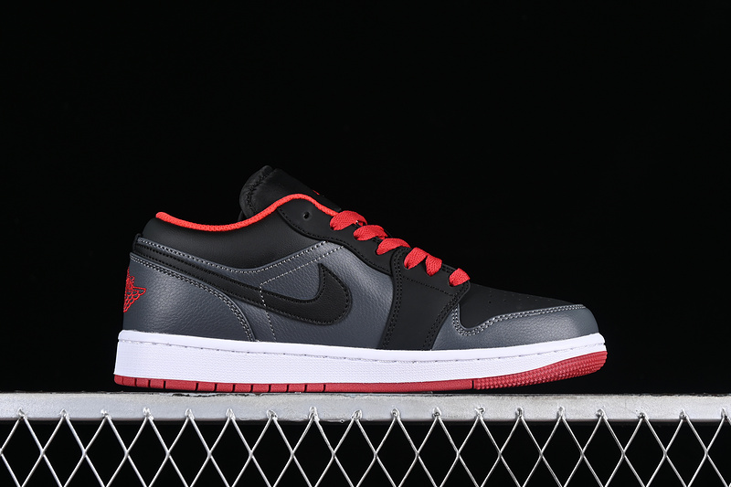 Air Jordan 1 Retro Low Black/Gym Red-Dark Grey 25