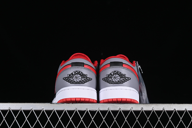 Air Jordan 1 Low Black/Light Smoke Grey/Gym Red 25