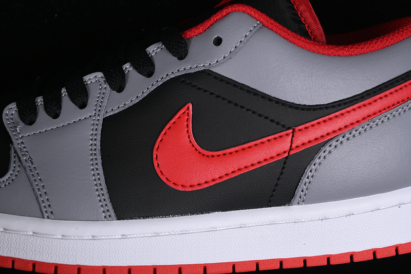 Air Jordan 1 Low Black/Light Smoke Grey/Gym Red 29